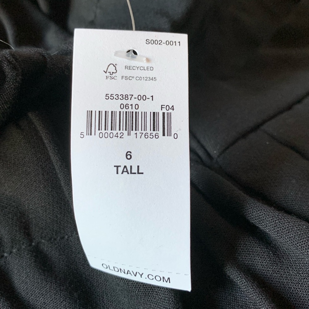 New Old Navy womens black pants wide leg size 6 tall 6T business casual career - Picture 7 of 11